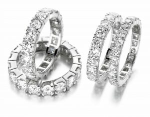 image of 4 silver diamond rings