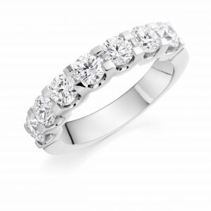 image of a silver ring with diamonds on top